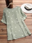 Short Sleeve Geometric Print Casual Tshirt