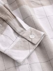 Vintage Plaid Long Sleeve Turndown Collar Shirt