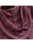 Women Hoodie Vintage Long Sleeve Solid Dresses