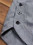 Casual Plaid Print Side Buttons Long Sleeve Blouses