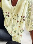 Plus size Floral Casual Shirts & Tops