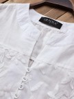 Patchwork Floral Embroidered Irregular Vintage Blouse