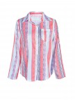 Multicolor Stripe Long Sleeve Blouse