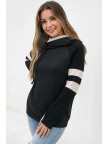 Pink Lace Varsity Zipper Hoodie Sweatshirt