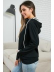 Basic Black HalfZip Hoodie Sweatshirt