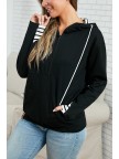 Basic Black HalfZip Hoodie Sweatshirt