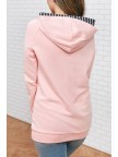 Just Trust Me Zipper Hoodie Sweatshirt In Pink
