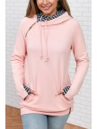 Just Trust Me Zipper Hoodie Sweatshirt In Pink