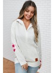 Gingham HalfZip Hoodie Sweatshirt