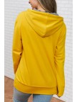 Mustard HalfZip Hoodie Sweatshirt