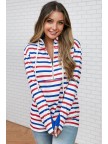 Red, White, & Blue HalfZip Hoodie Sweatshirt