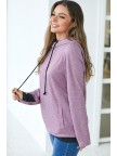 Blended Berry Drawstring Hoodie Sweatshirt