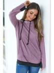 Blended Berry Drawstring Hoodie Sweatshirt