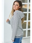 Tan Stripe DoubleHood Sweatshirt