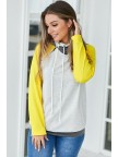 Mustard Baseball Hoodie Sweatshirt