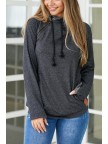 Charcoal & Aztec Zipper Hoodie Sweatshirt