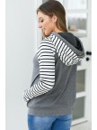 In The Hamptons Grey Zipper Hoodie Sweatshirt
