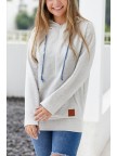 Oatmeal HalfZip Hoodie Sweatshirt