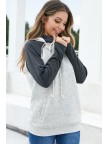 Quilted Natural Hoodie Sweatshirt