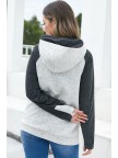 Quilted Natural Hoodie Sweatshirt