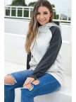 Quilted Natural Hoodie Sweatshirt