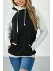 Quilted Black Sweatshirt