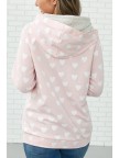 Sweetheart Print Zipper Hoodie Sweatshirt