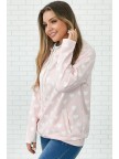 Sweetheart Print Zipper Hoodie Sweatshirt