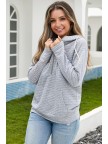 Grey Dot HalfZip Hoodie Sweatshirt