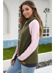 Pink&Army Green Baseball Hoodie Sweatshirt