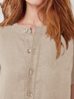 Women Plus Size Linen Vintage Shirt Dresses