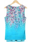 Attractive VNeck Sleeveless Printed Top
