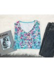 Attractive VNeck Sleeveless Printed Top