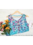 Attractive VNeck Sleeveless Printed Top