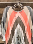Striped Half Sleeve Cotton Shirts & Tops