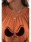 Women's Blouses Halloween Face Print Blouse
