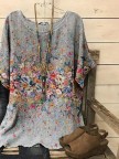 Irregular Print Fashion Women’s Short Sleeves Blouse