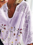 Plus size Floral Casual Shirts & Tops