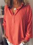 Casual V Neck Printed Blouse