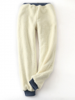 Solid Fleeced Cotton Pants