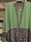 Casual Leopard Print VNeck Shirt & Top