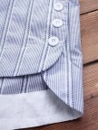 Vintage Cotton Side Buttons Embroidered Blouse