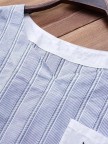 Vintage Cotton Side Buttons Embroidered Blouse