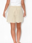 Cottonblend Linen Casual Holiday Plain Shorts