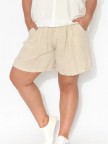 Cottonblend Linen Casual Holiday Plain Shorts