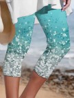 Gradient Casual Capris Leggings