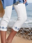 Floral Vacation Capris Pants