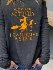 Round Neck Halloween Sweatshirt