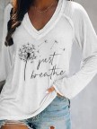 V Neck Dandelion Casual TShirt/Tee