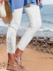 Plus size Plain Casual Legging Pants